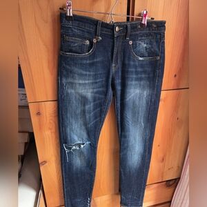 R13 Women's Boy Skinny Dark Wash Jeans Size 26